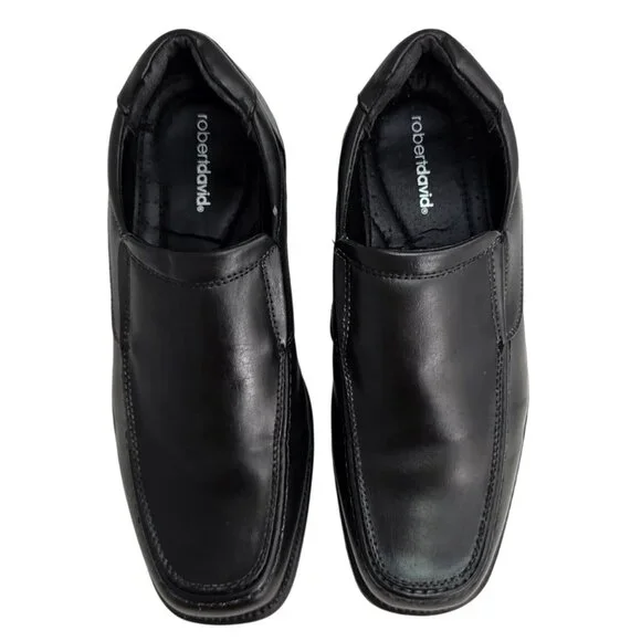 Robert David Boys Lil Tim Black Slip-On Loafers Dress Shoes Size 6M - Picture 7 of 10